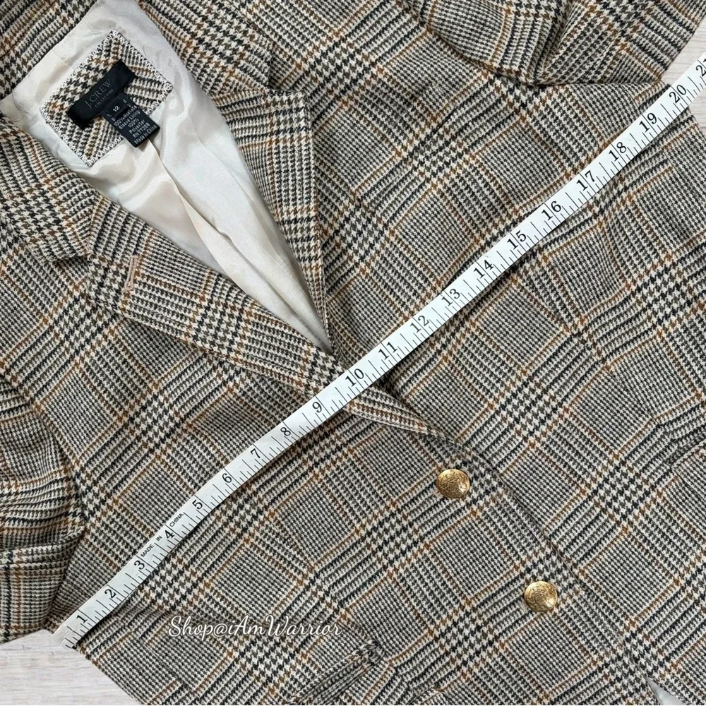 J.Crew Collection houndstooth plaid wool schoolboy blazer *shop@iamwarrior